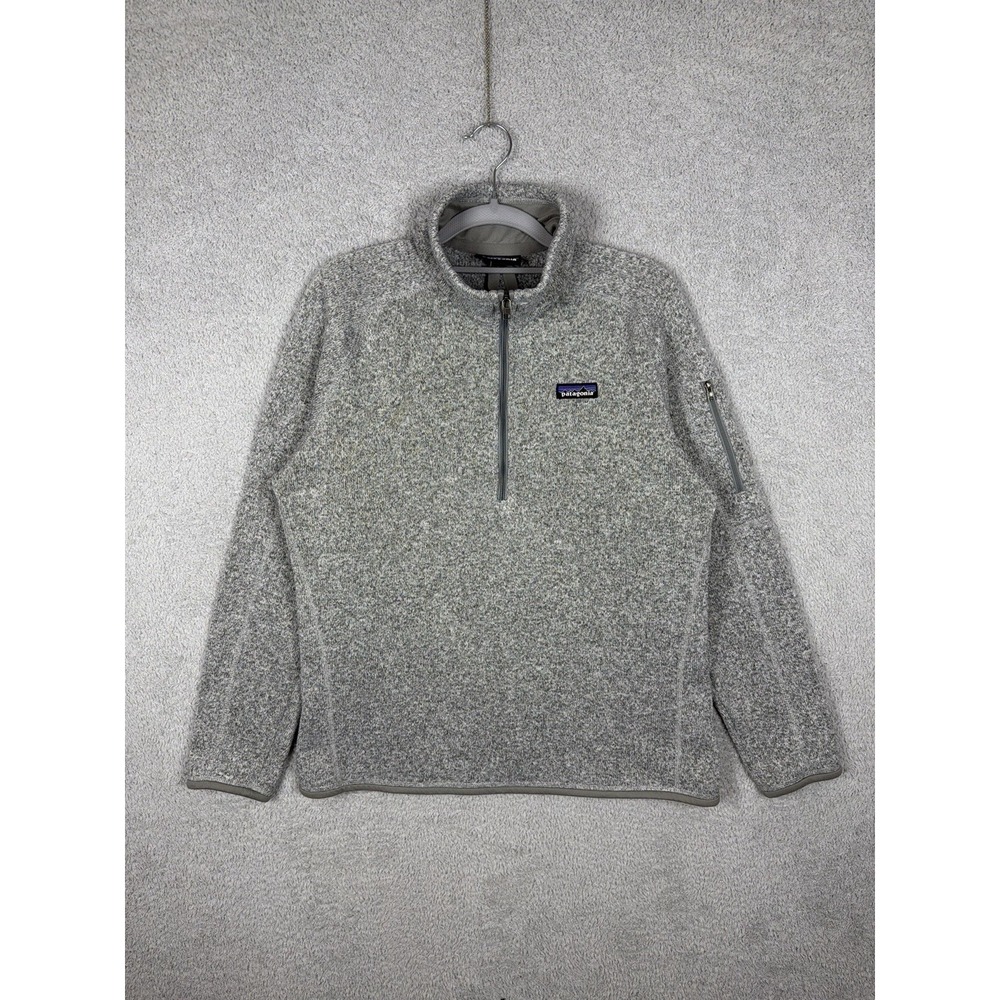 Patagonia Better Sweater Womens Size L 1/4 Zip Gray Fleece Pullover 25618